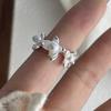 925 Sterling Silber Ringe für Damen Paar Minimalistisch Handgefertigt Einfach Blume Perlenring Feiner Schmuck Geschenk Allergievorbeugend