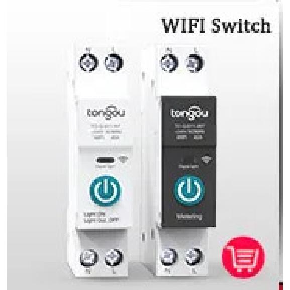 TUYA WIFI Smart Circuit Breaker energy meter 1P 16A DIN Rail for Smart Home wireless Remote Control Smart Switch by APP TONGOU