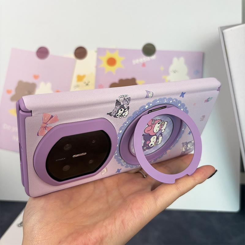 Applicable to Huawei MateX7 skin cartoon mobile phone case, new X6 central axis hinge all-inclusive rotating bracket protective case