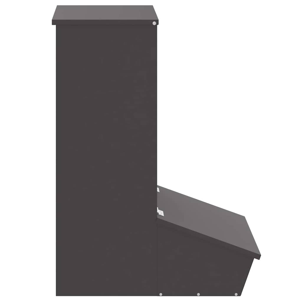 Pig Feeder Black 55 x 38 x 76 cm