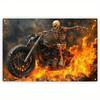 Vintage Metal Tin Wall Sign Retro Motorcycle Art Garage Bar Decor