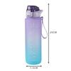 2 Liter Sports Water Bottle With Straw Large Capacity Outdoor Sports Fitness Cup with Time Scale Portable Reusable Water Bottle