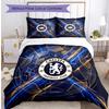 Set Lenzuola 3 Pezzi Stampato Chelsea FC Morbido Delicato sulla Pelle Lavabile Copripiumino e Federe Set Tutte le Stagioni Camera da Letto