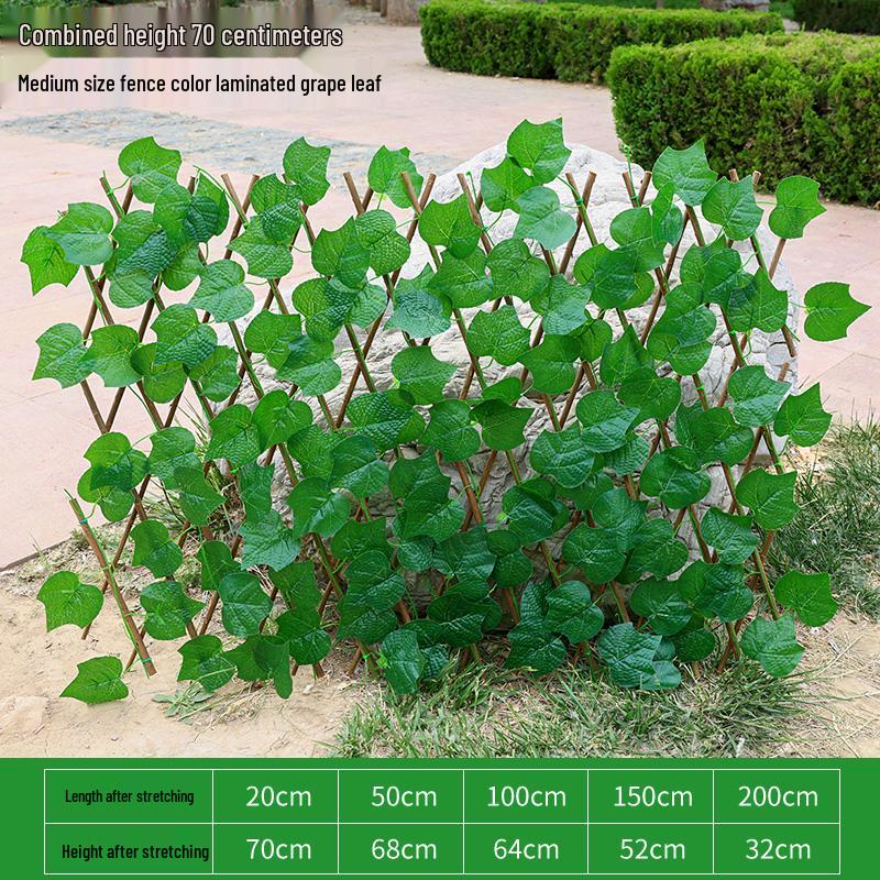 Retractable Wooden Picket Fence for Outdoor Greenery and Balcony Decoration