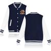 Burgerpommes ICrimax Estampa Homens Mulheres Hip Hop Jaqueta Casaco Moletons Blusa de Moletom Uniforme de Baseball Streetwear Meninos Meninas Cardigã Tops Roupas
