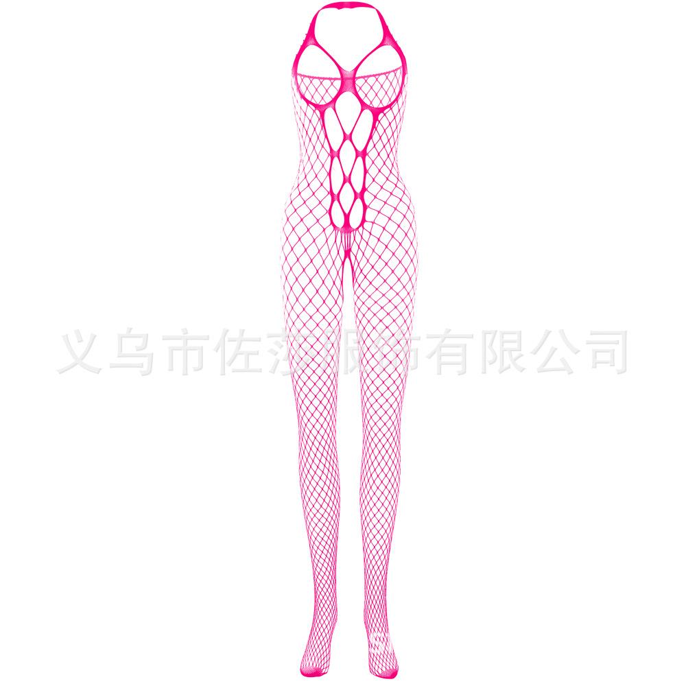 Sexy underwear Sexy mesh coat Hollow neck leakage