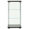VidaXL Storage Cabinet Tempered Glass Black