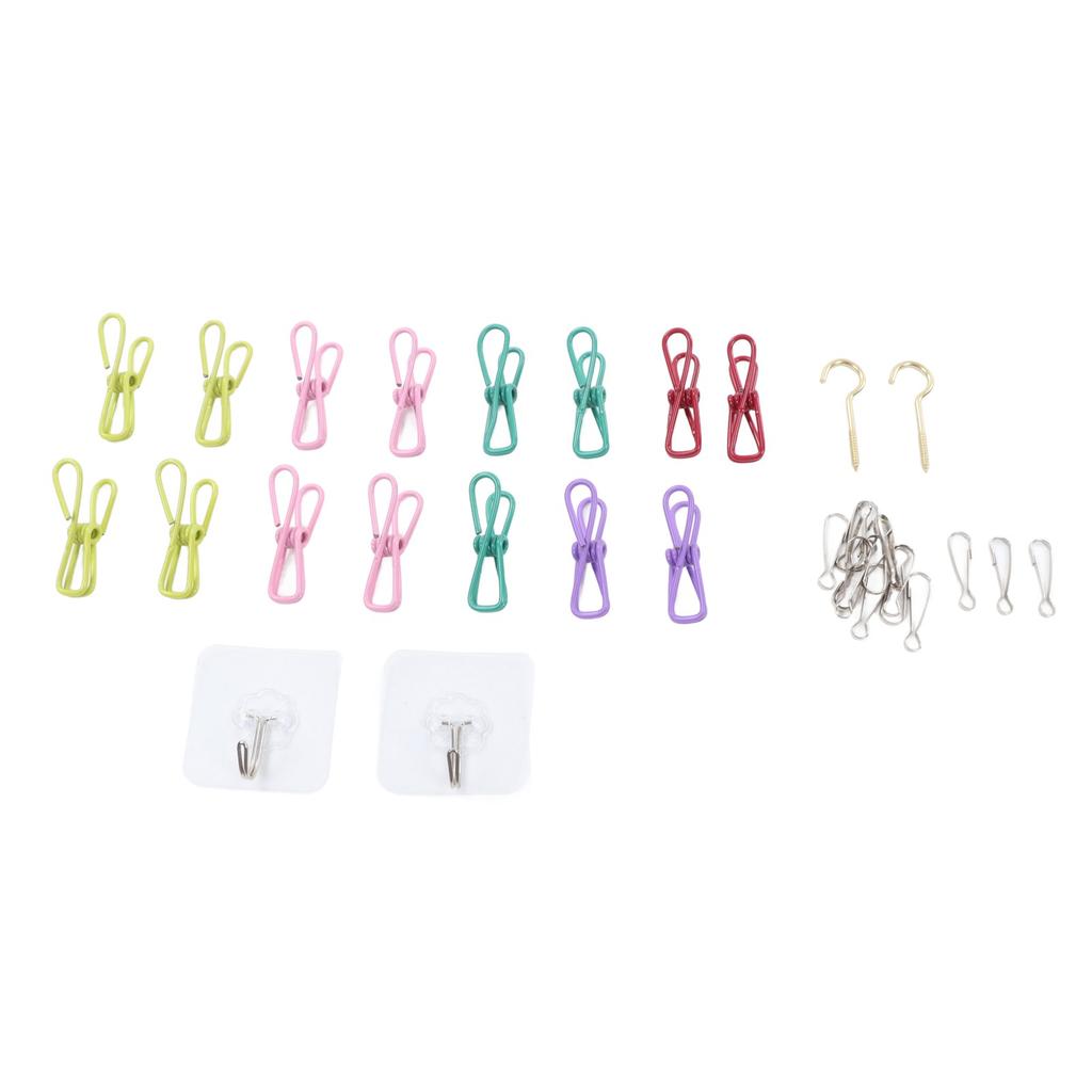 Hanging Stuffed Animal Storage Chain Space Saving Wall Toy Storage Decor with Clips and Hooks for Children S Room