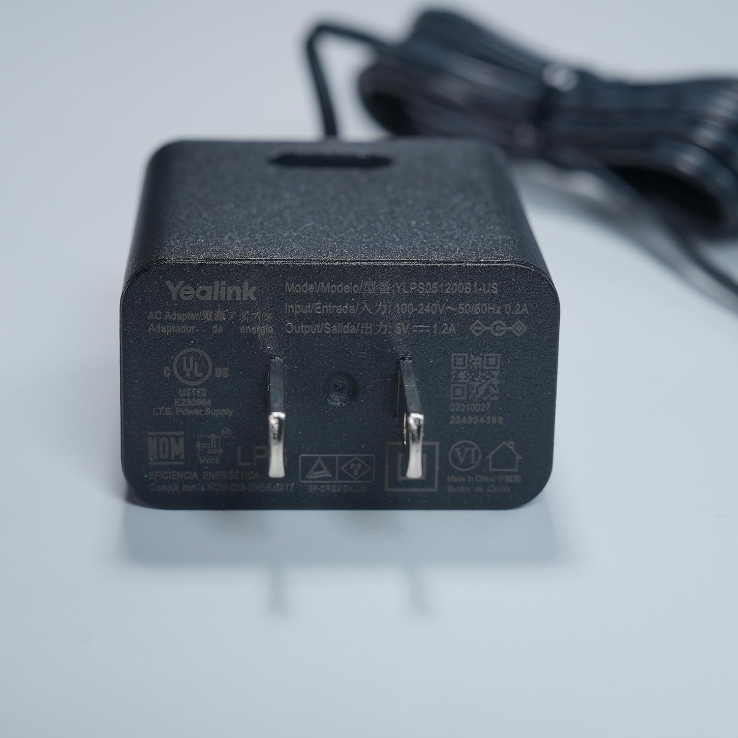 Блок питания Yealink для беспроводной DECT-гарнитуры WH62 WH63, 5 В/1,2 А, YLPS051200B1-US