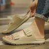 Fashion Summer Men's Slippers Classic  Trend Design Styles Outdoor Leisure Street and Beach Daily Comfortable Shoes Black Versatile