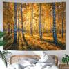 Nature Mountain Forest Tapestry Sage Green Tree Stream Wall Tapestry for Bedroom Aesthetic Lush Woodland Landscape Small