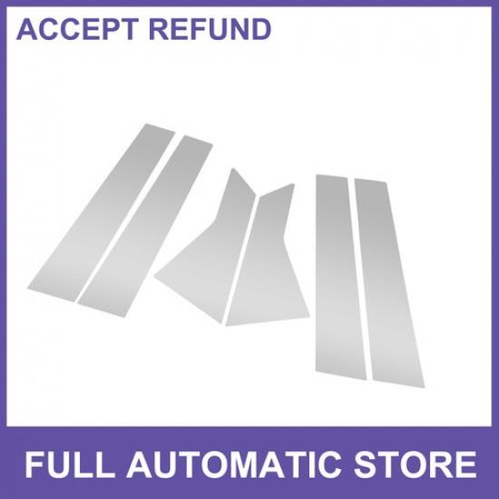 6 Pcs Door Pillar Window Trim Fit for Buick Lacrosse 17-19 Chrome Silver Tone