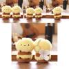 Cute Bee Plush Keychain Backpack Charm Soft Stuffed Animal Toy With Pp Cotton Fill Mini Gift For Kids