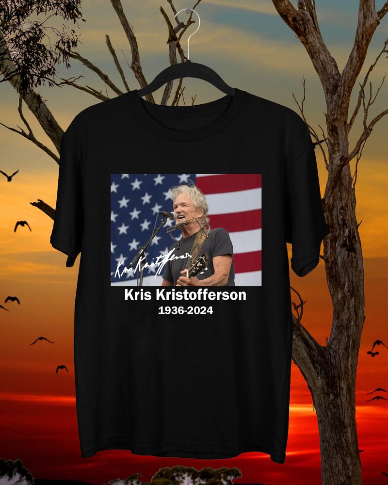NEW Kris Kristofferson, Country Singer 1936-2024  Black All Size Shirt OM54 Unisex T-Shirt M