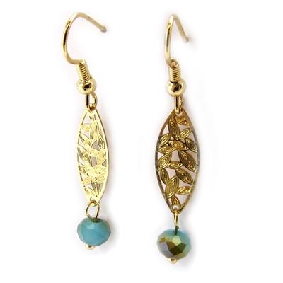[L3024] - Designer Earrings 'Scarlett' Turquoise Gold