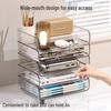 Transparent Multi-Layer A4 File Organizer: Stackable Desktop Document Rack