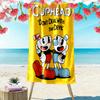 Cuphead Print Beach Towel, Large Soft Quick Dry Towel for Beach Camping Swimming