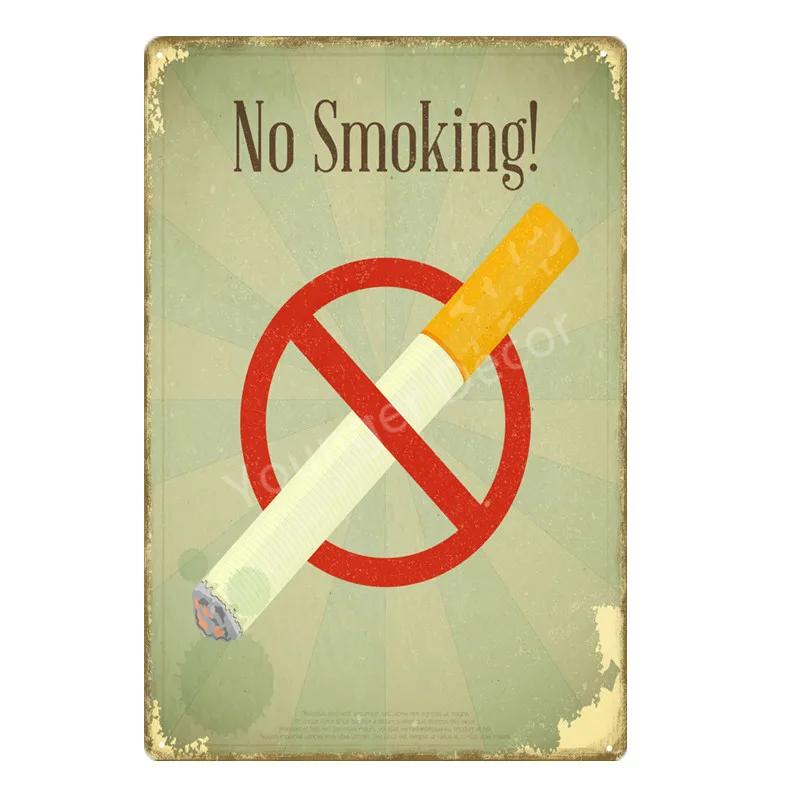 No Parking Metal Signs Tin Poster Caution Danger No Smoking Wall Art Painting Advertising Board Vintage Home Decor YI-212