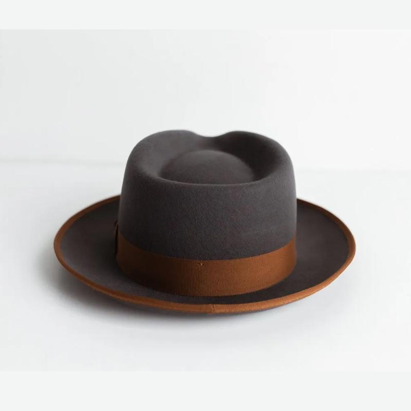 Cross-Border French Felt Hat New Autumn And Winter Wool Top Hat Versatile Pure Wool Felt Hat