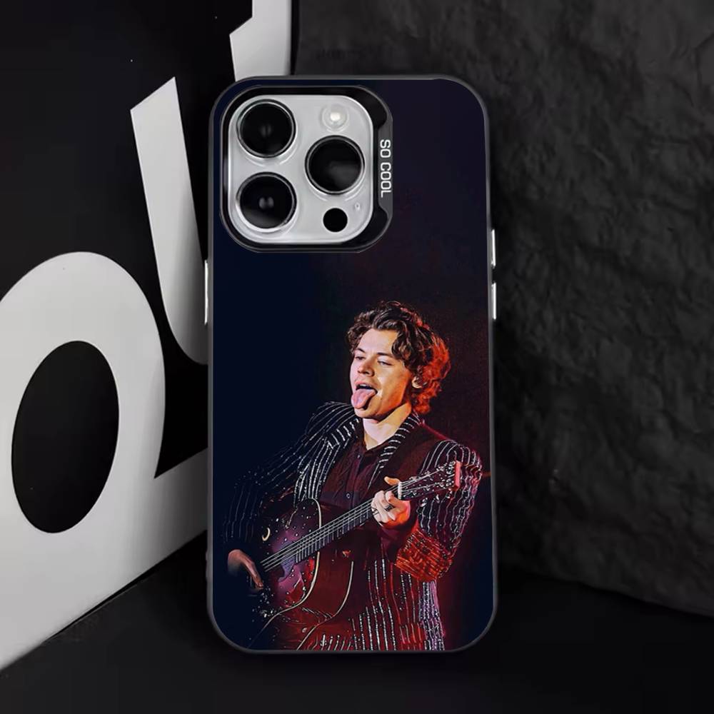 H-HaRRyS Singer Styles-s For iPhone 17,16,15,14,13,12,11,Pro,Max,Plus,E,Air,Mini Anti Fall Black Matte Hard Bumper Phone Case