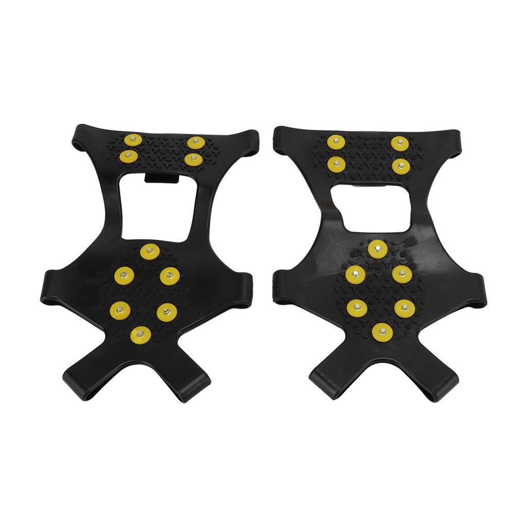 1pair 10 Spikes Ice Snow Grips Anti Slip Ice Traction Clts Walk Traction Clts for Shoes Boots Walking Hiking Climbing