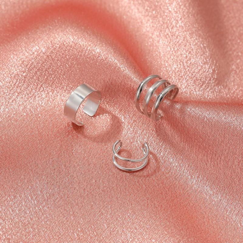 Geometric C-Shaped Ear Cuff Non-Piercing Earring Women Minimalist Retro Alloy Clip Fashion Jewelry
