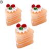 3 stk Simulasjon Sjokoladekaker Miniatyr Mat Figur Dukkehus Tilbehør