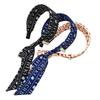 Elegant Wide Hair Band Fabric Hairband With Ribbon Scarf Pearls Detail And French Style Design for Comfort