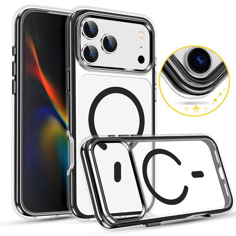 Hot Selling for IPhone17Promax Protective Cover 16 Vacuum Air Bag Anti-Yellow 15 Magnetic All-Inclusive Mobile Phone Case