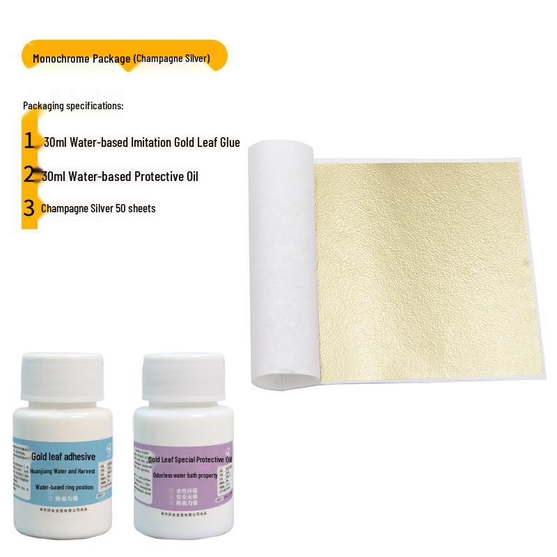 Beginner Gold Leaf DIY Kit: Gilded Foil Tools, Buddha Statue Art, Paper & Glue Set