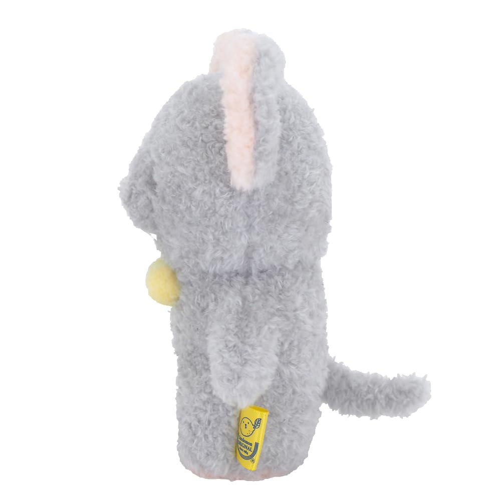 SunLemon Fluffy Watton Mouse, Gray, Small, 15 x 11 x 15cm, Plush Animal, P-8942
