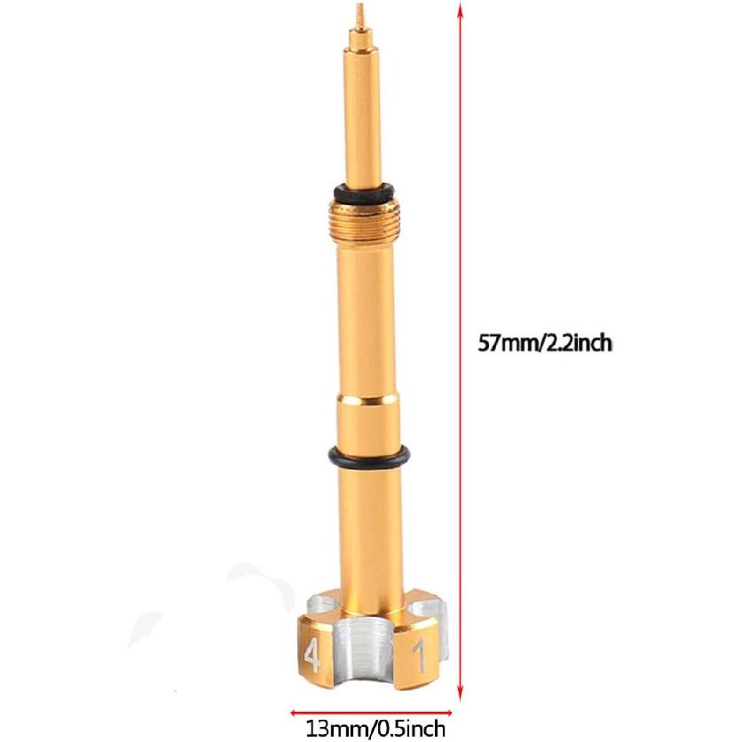 Air Fuel Mixture Screw CNC Adjust Carb FCR Air Screw Compatible with KEIHIN Carburetor Four-Strokes FCR Carbs Motorcross Motorcycle(gold)
