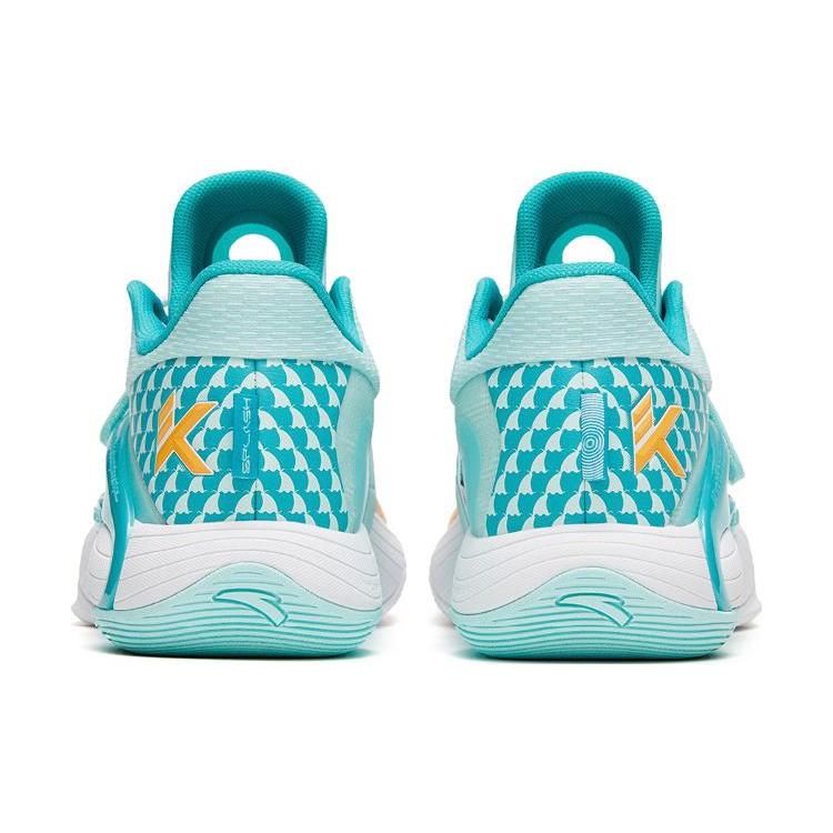 New Anta KT SPLASH V Surfing Terminator Cushioning Anti Slip And Wear Resistant Low Top Basketball Shoes White Green 112321108-6