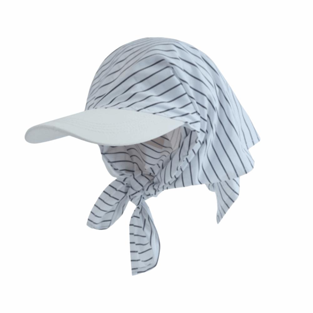 Retro Plaid Tied Head Cap Breathable Strap Headscarf Hat Sunshade Baseball Caps Travel Vacation