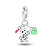 Exquisite Copper Glow Dark Pumpkin Skull Black Cat Halloween Pendant Beads Fit Diy Bracelet Necklace Party Favors