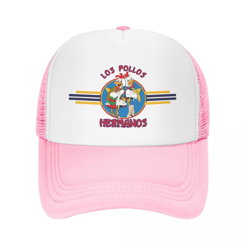 Los Pollos HerUnisexos Breaking Bad Trucker Hats Unisex Women Sport Dad Hat Sun Caps Breathable Polyester Mesh Baseball Cap Summer