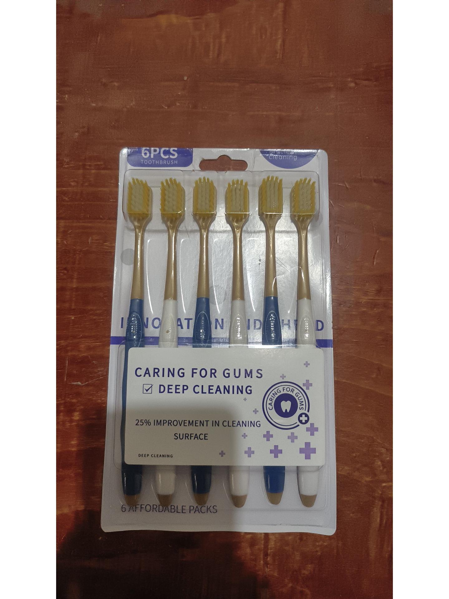 

Зубная щетка с мягкой щетиной, вдохновленная Douyin, упаковка из 6 штук для взрослых 6-pack