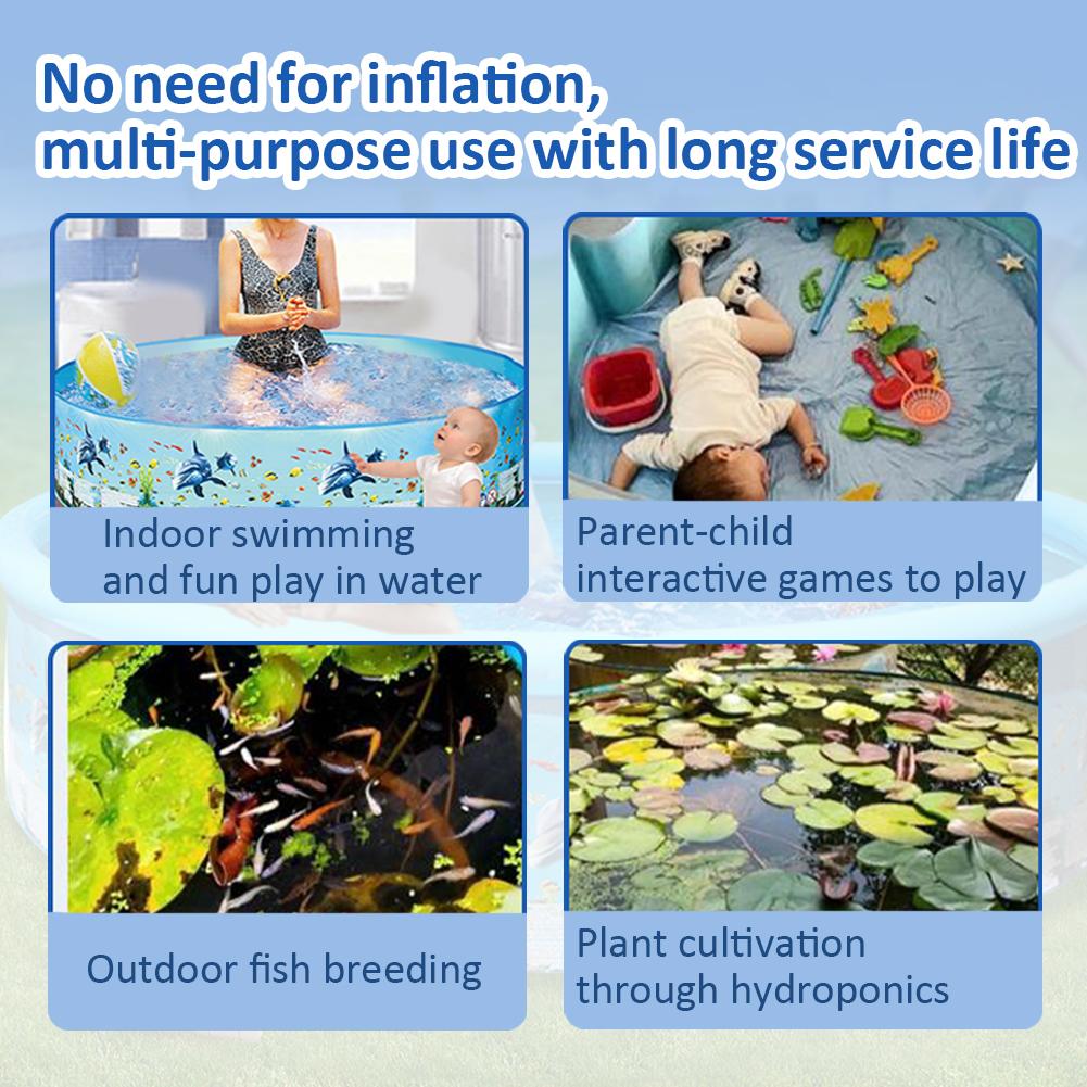 Foldable Swim Ball Pool Large Capacity Spray Pool Reusable Baby Bathtub Pool for Outdoor Indoor Playing Water Accessories