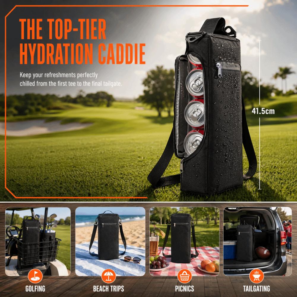 Oxford Fabric Golf Cooler Bag Soft Golf Bag Cooler Sleeve Durable Insulated Drink Cooler Beach