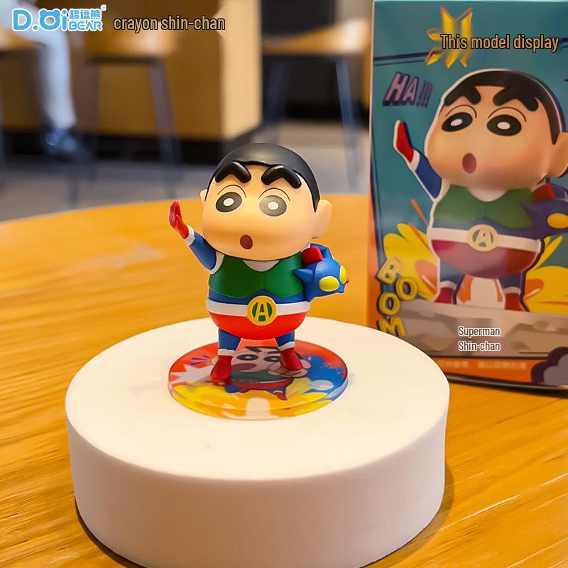 Crayon Shin-chan Trendy Anime Toy: Cute Desktop Car Ornament & Home Decoration Blind Box