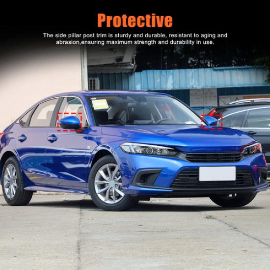 Carbon Fiber ABS Car Side Rear Mirror Trim Cover For Honda Civic -2024