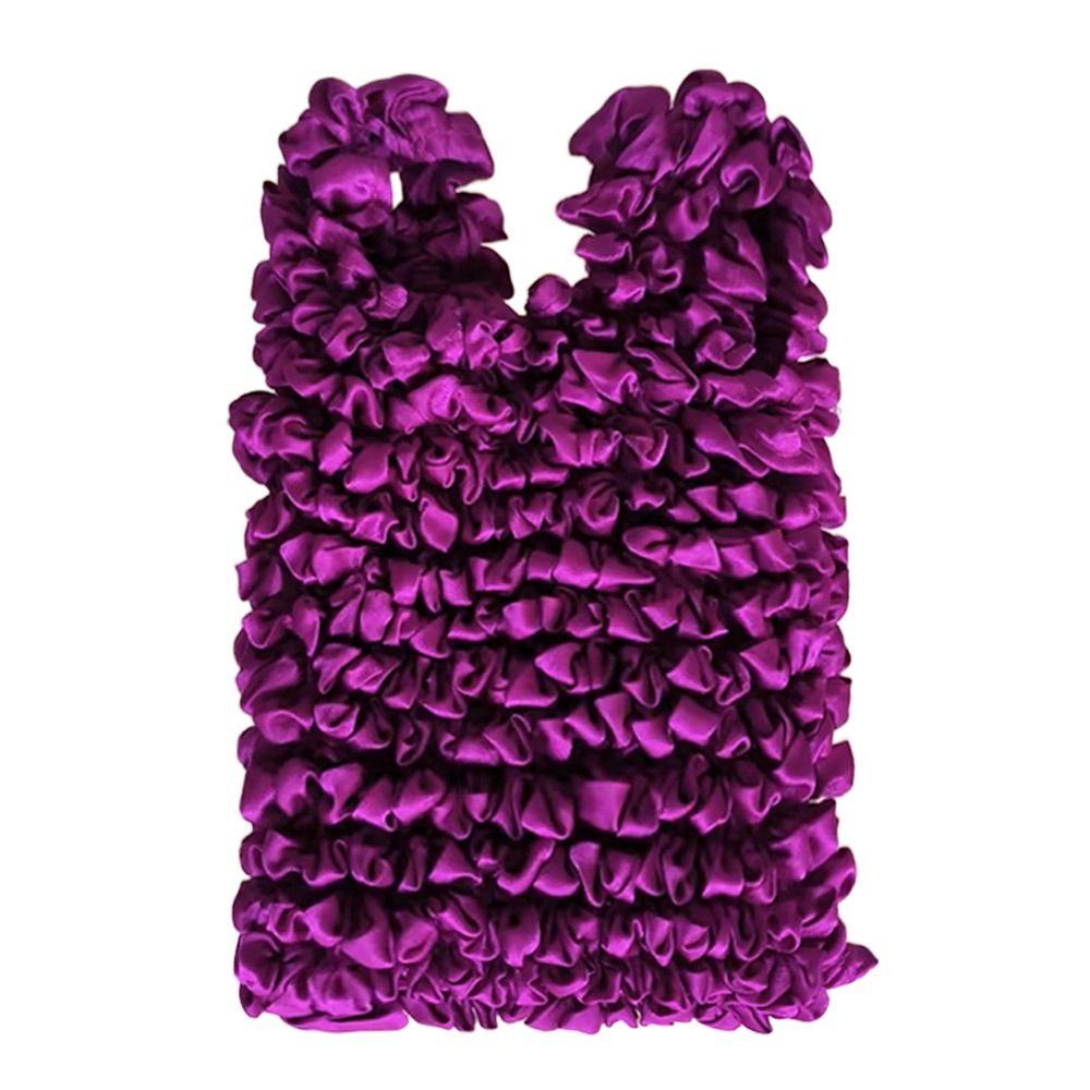 

Fashion Bubble Stretch Bags Expansion Fold Magic Elastic Bag Pleated Flexible Multi Purpose Pleated Bag Men темно-фиолетового
