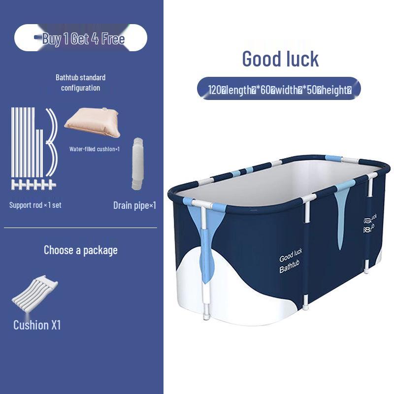 Portable Folding Bathtub for Adults & Children - Full Body Shower Bucket for Autumn/Winter Use