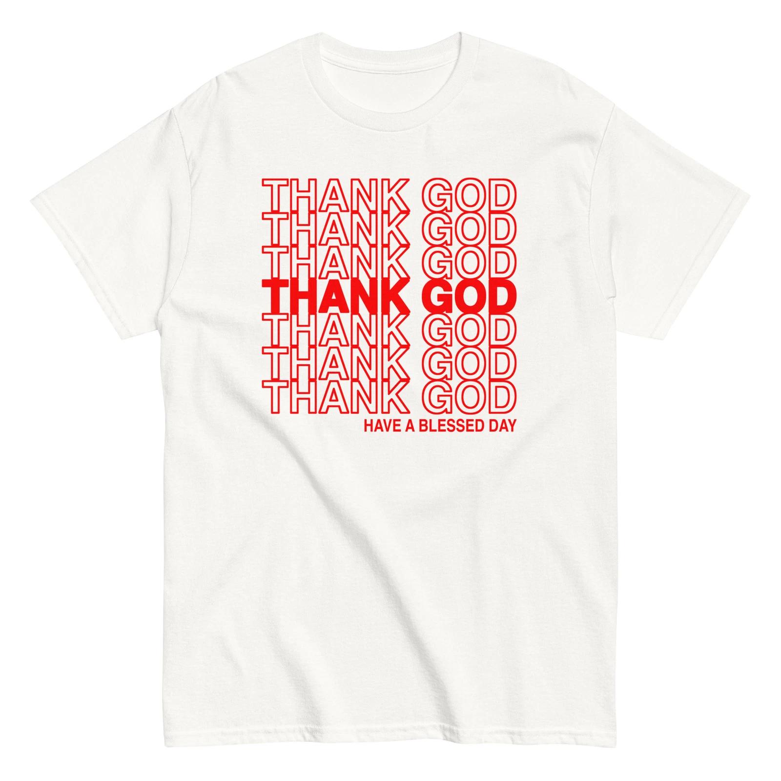 Thank God Shirt - Thank You Bag Parody With Religious Christianity Theme -Unisex M