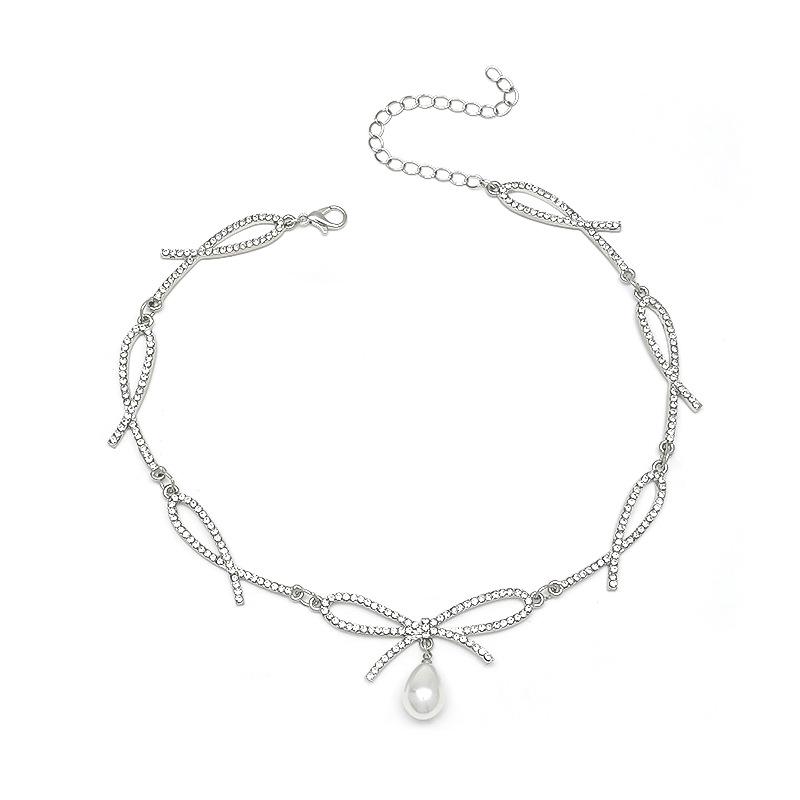 

2023 Нишевое Роскошное Ожерелье-Чокер на Ключицу с Жемчугом и Бантом для Женщин