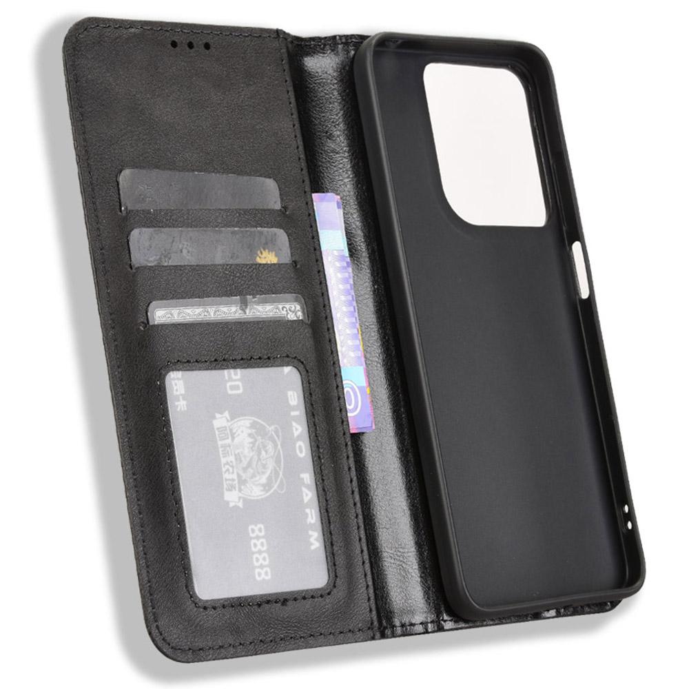 For Motorola Moto G15 4G/G15 Power 4G Leather Case Wallet Stand Retro Texture Phone Cover