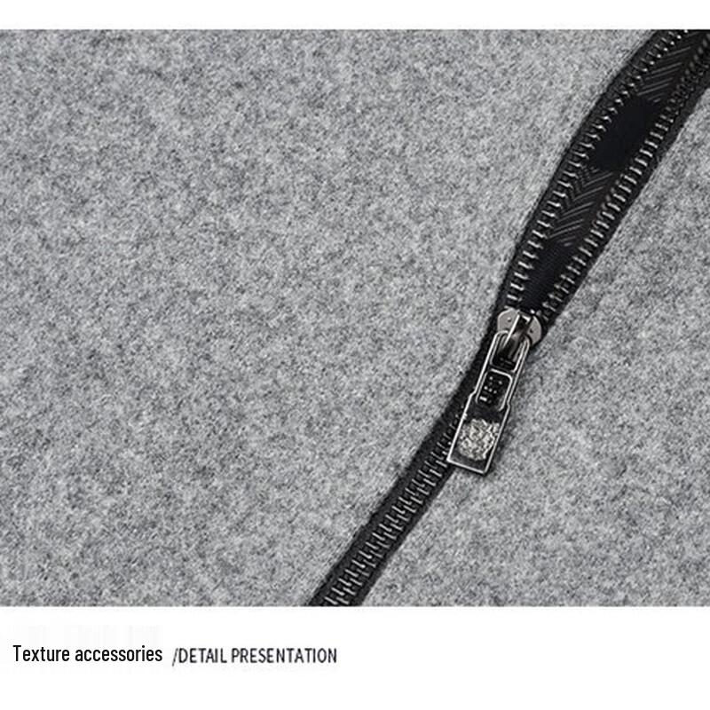 Hengyuanxiang Men's Autumn/Winter Wool Blend Turn-Down Collar Jacket