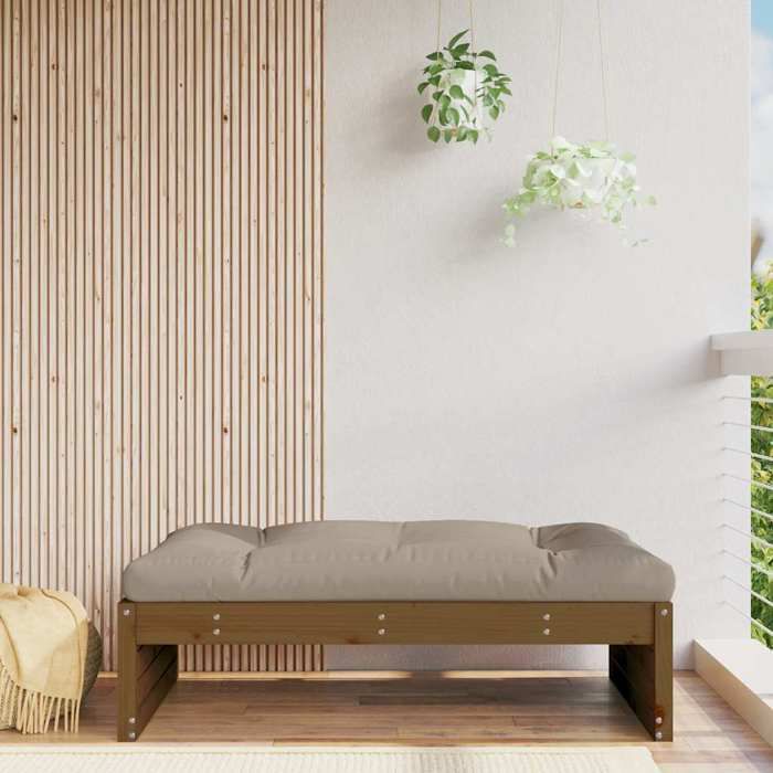 VidaXL Garden Footrest 120x80 Cm Honey Brown Solid Pine Wood, Stool, Ottoman Footrest, Garden Stool, 825768