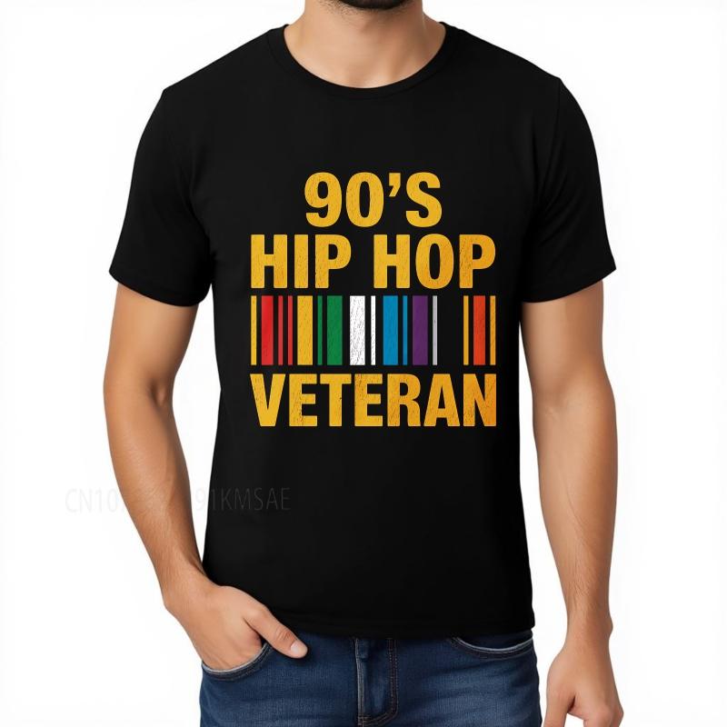 Unisex Summer Teenagers Tshirt 90s Hip Hop Veteran Rainbow Bars Short Sleeve Travel ONeck Tshirt Summer Cotton Men Tshirt