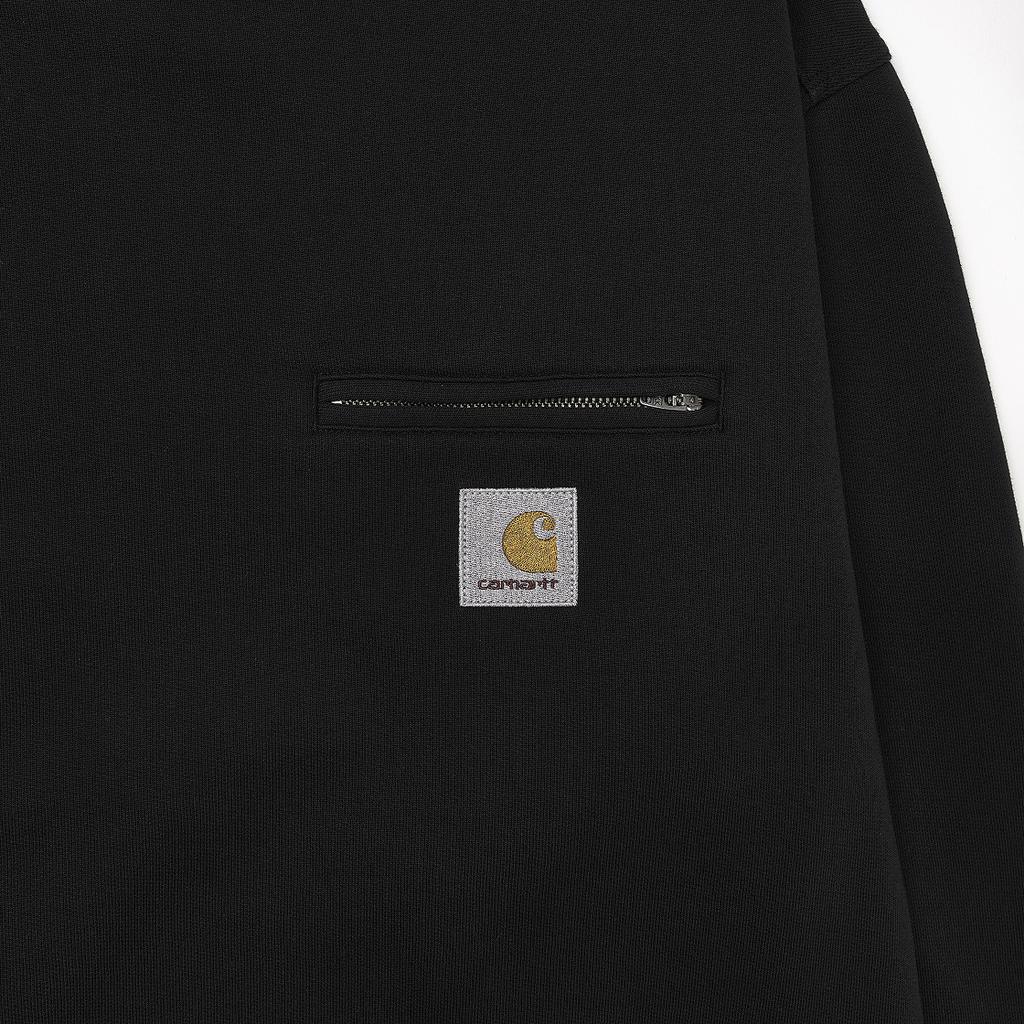 Carhartt WIP FW25 Detroit Sweatshirt Classic Loose Fit Square Label Zipper Chest Pocket Crew Neck Long Sleeve Sweatshirt Men Sweatshirt I035547-89-06